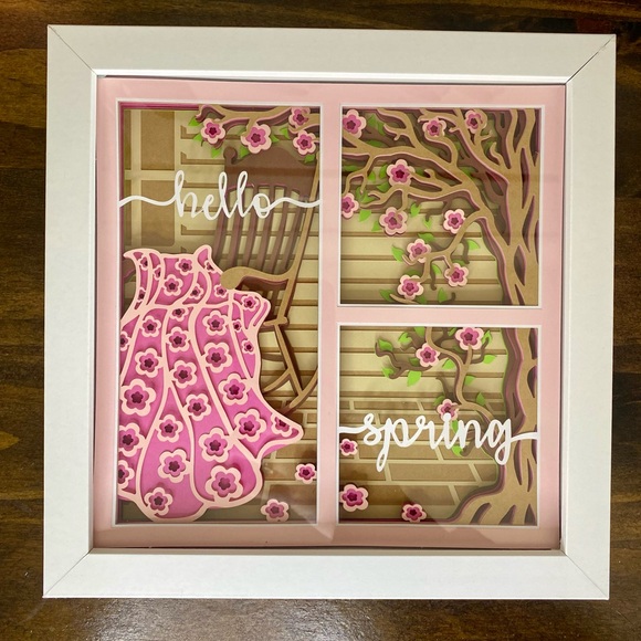 3D Hello Spring Quilt Shadowbox - Picture 6 of 7